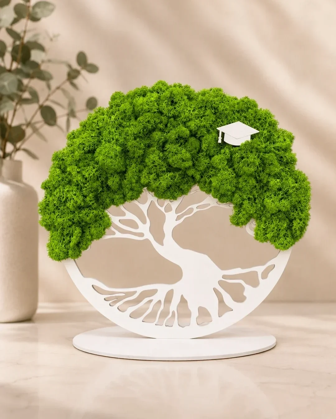 Copacul Vietii handmade cu tocă, decoratiune cu licheni stabilizati