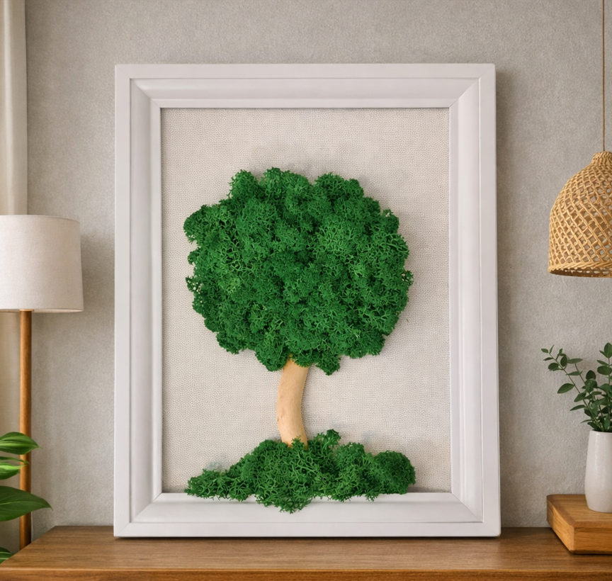 TABLOU LICHENI ”Green tree on your wall”2