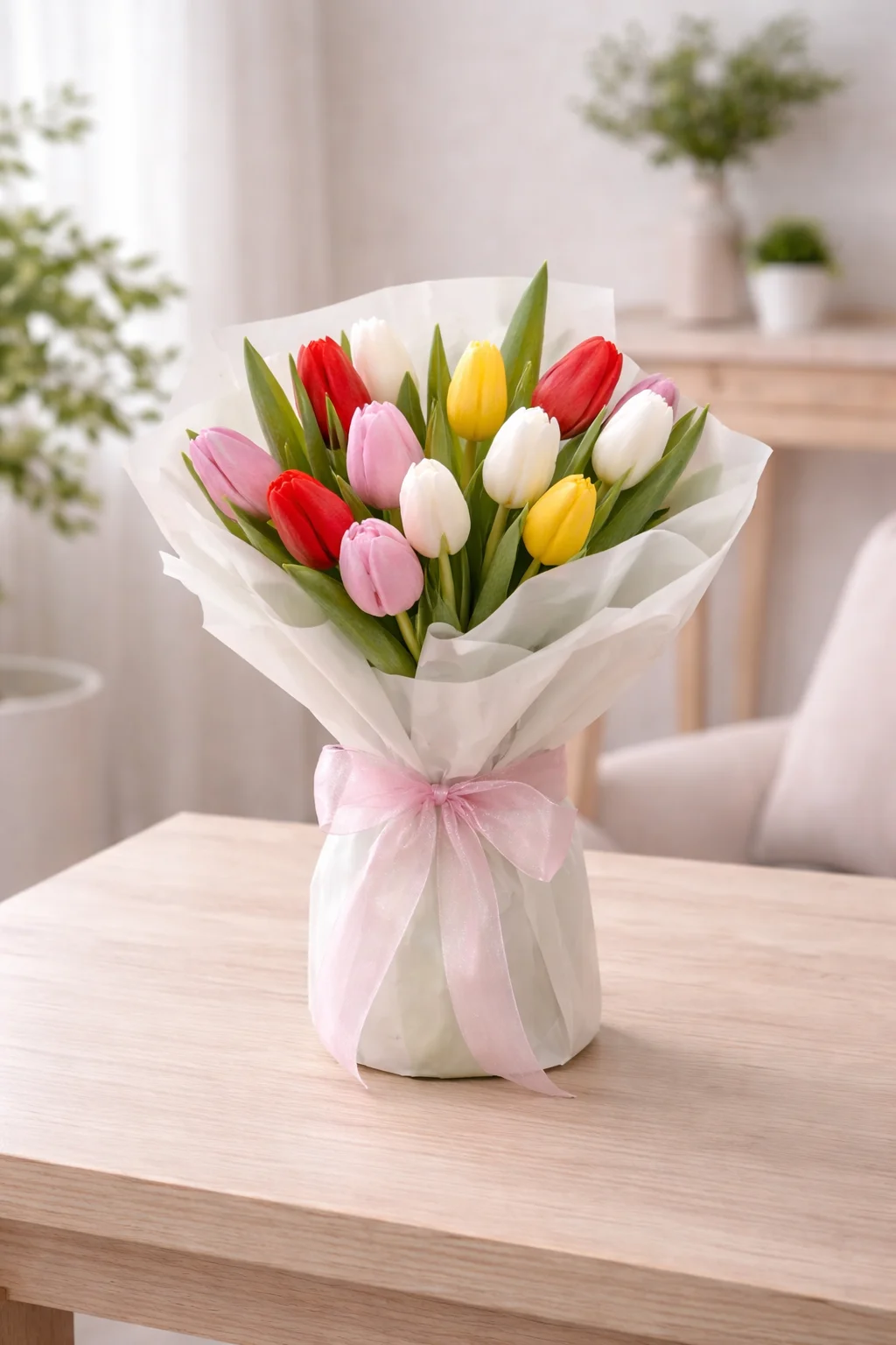 BUCHET ”COLOURFUL TULIPS”