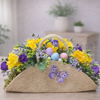 ARANJAMENT FLORAL ”Easter colourful flowers”2